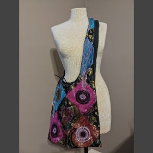 Bohemian bead embroidery bag